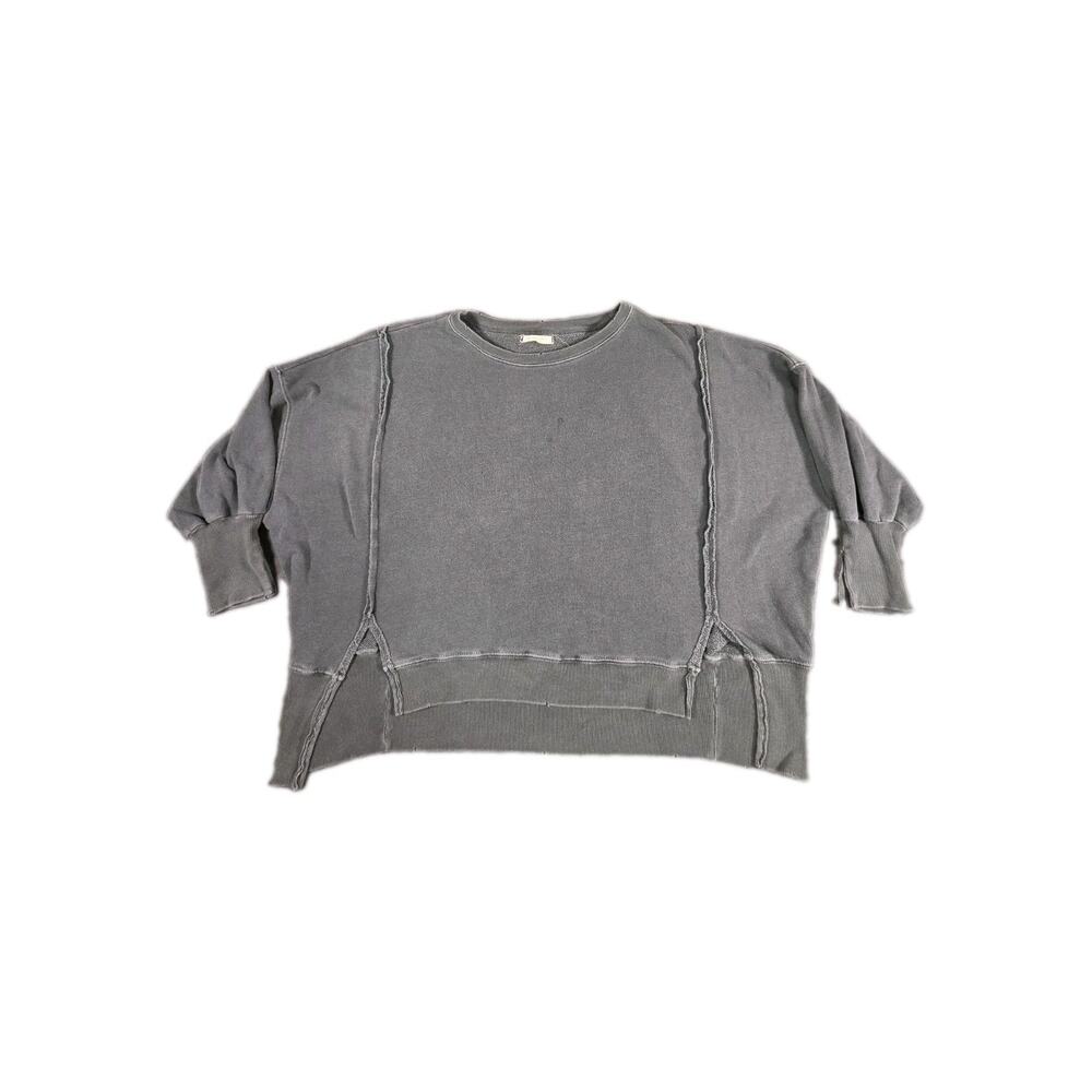 Free People We The Free Camden Sweatshirt Small Oversized Women's Gray C12-93